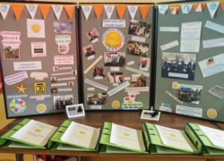 A stand showing the history of the National Service User Awards